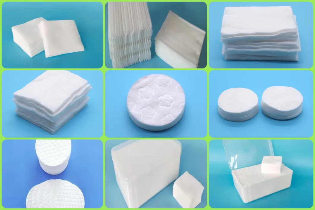 Manufacturers Different Pattern Makeup Removing Disposable Absorbent Cotton Pads