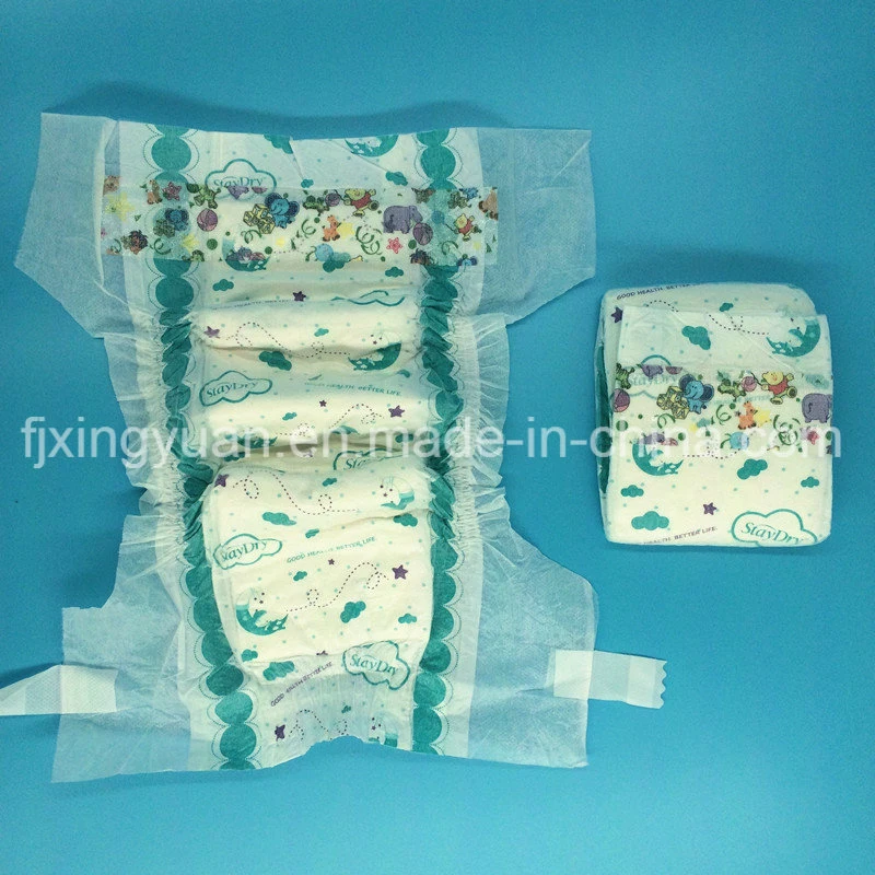 Disposable Baby Diaper with Printed Cloth-Like Backsheet