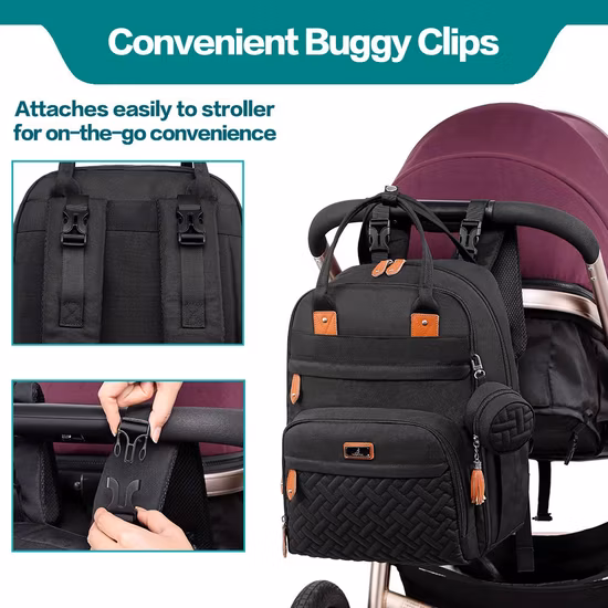Modischer Baby-Wickelrucksack aus hochwertigem Quilt-Material